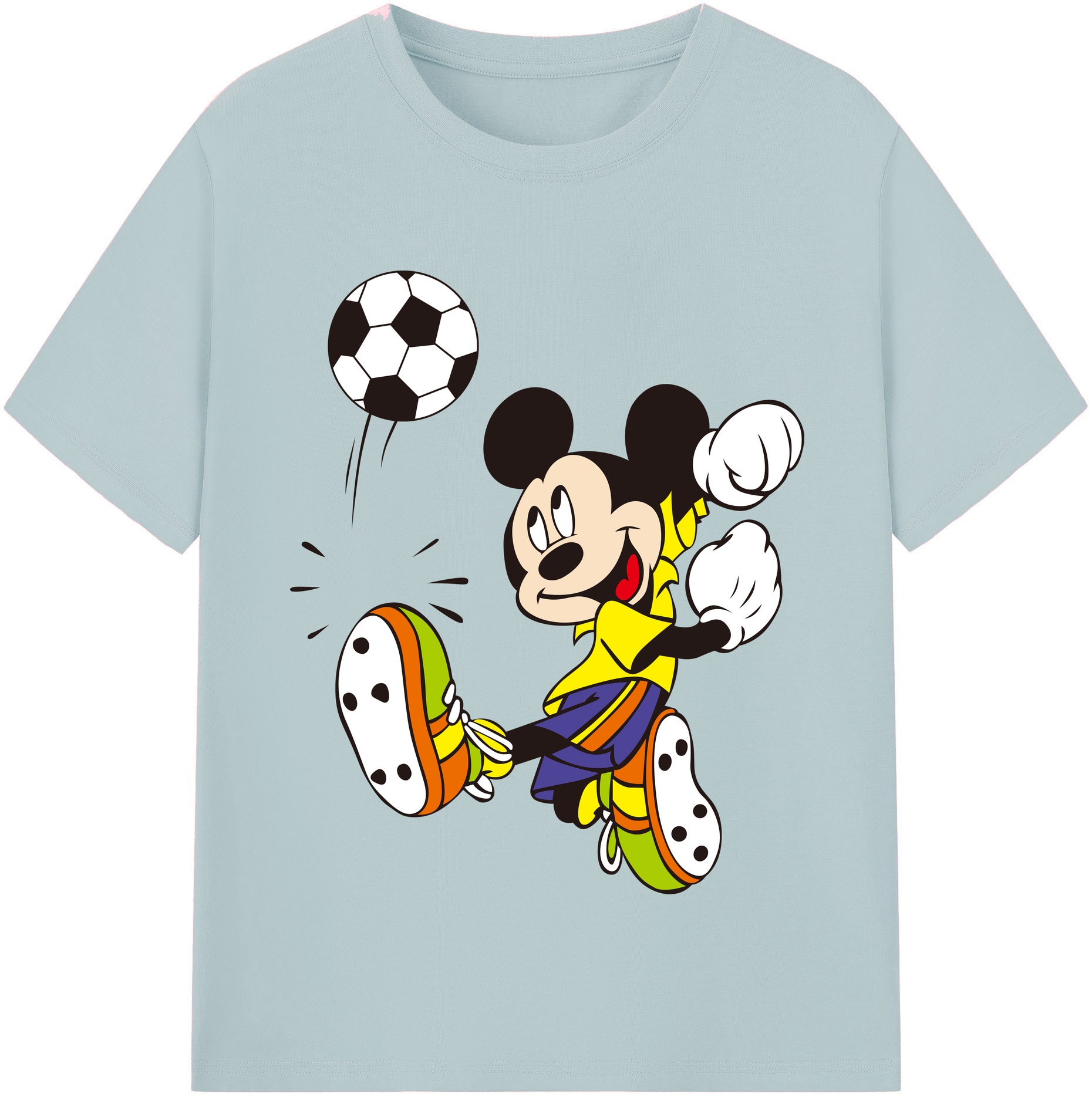 （画像用） ミッキーマウス Mickey Mouse 綿100％半袖Tシャツ（フロントプリント）